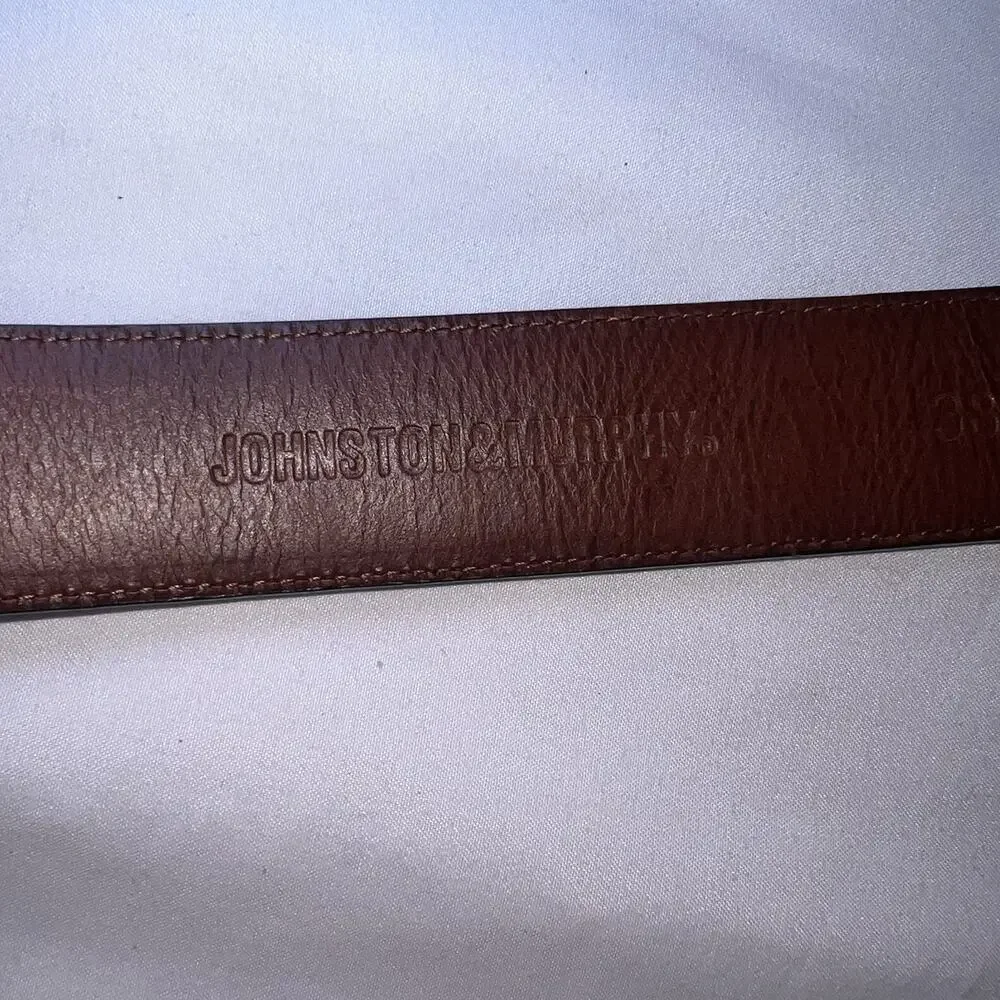 Johnston & Murphy Belt Men’s Size 38 Brown Leather Business Office Work 75-7404